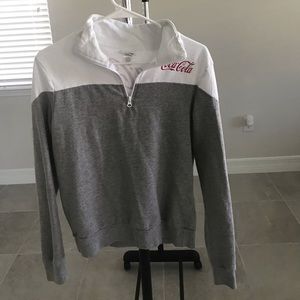 coca cola 3/4 zip up